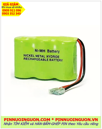 Pin sạc NiMh 3.6v-2/3AA 400mAh, Pin điện thoại bàn không dây 3.6v-2/3AA 400mAh